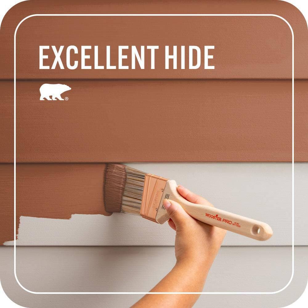 BEHR PREMIUM PLUS 1 gal. #S-H-230 Ground Nutmeg Flat Exterior Paint & Primer (4)
