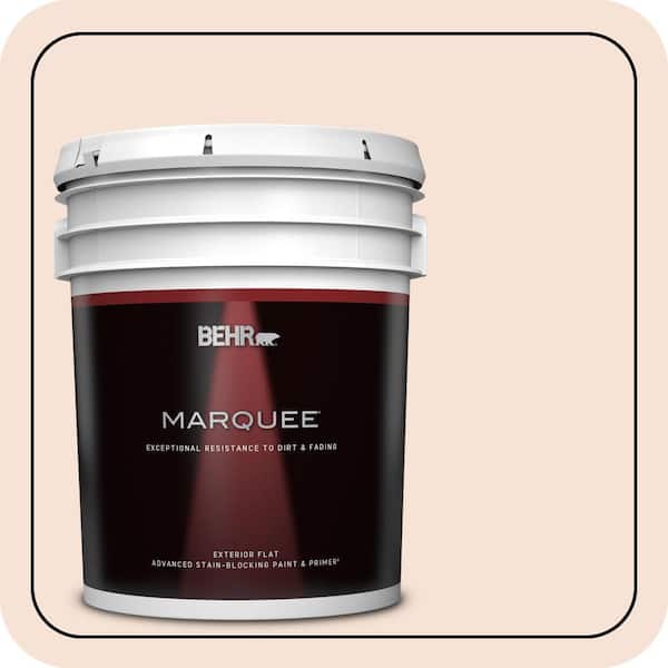 BEHR MARQUEE 5 gal. #RD-W13 Almond Kiss Flat Exterior Paint & Primer (2)