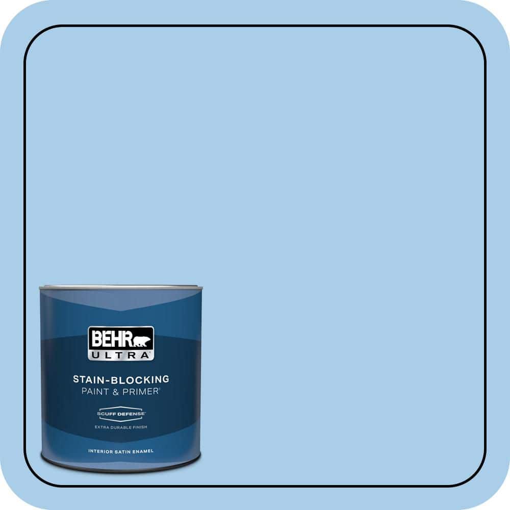 BEHR ULTRA 1 qt. #P520-2 French Porcelain Extra Durable Satin Enamel Interior Paint & Primer
