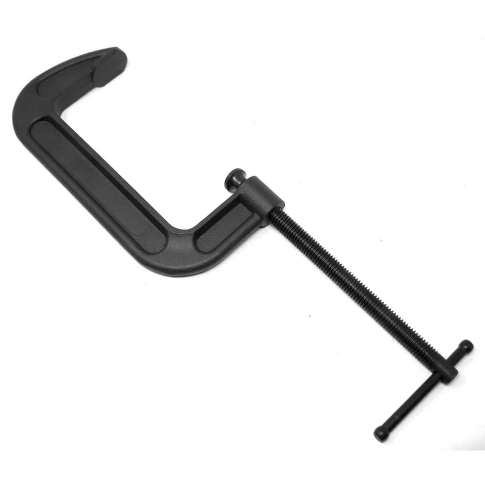 WEN Heavy-Duty Cast Iron C-Clamps with 6 in. Jaw Opening and 2.75 in. Throat Set (2-Piece) (2)