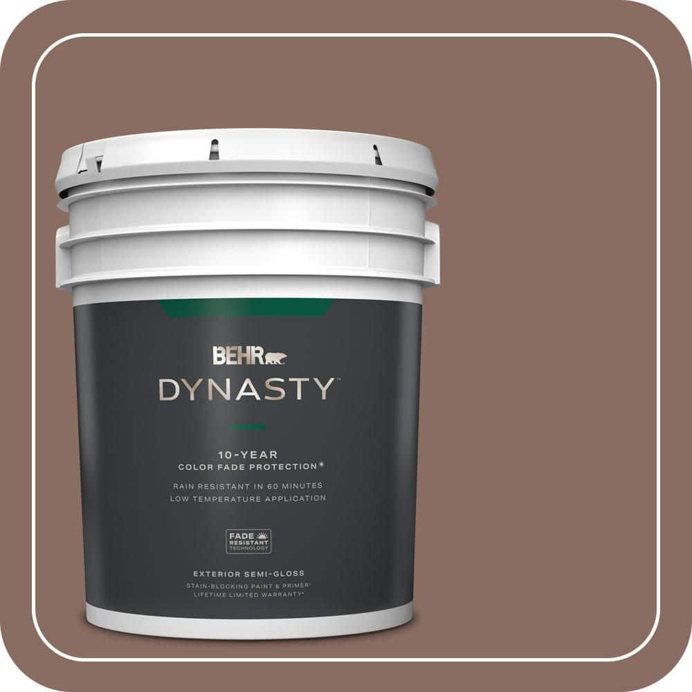 BEHR DYNASTY 5 gal. #N150-5 French Truffle Semi-Gloss Exterior Stain-Blocking Paint & Primer