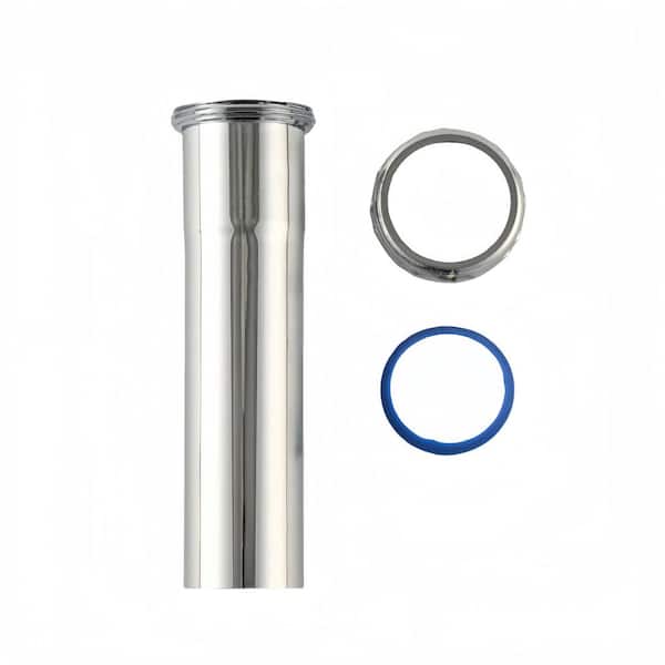 Everbilt 1-1/2in. x 6in. 22-Gauge Chrome-Plated Brass Slip-Joint Sink Drain Extension Tube (2)