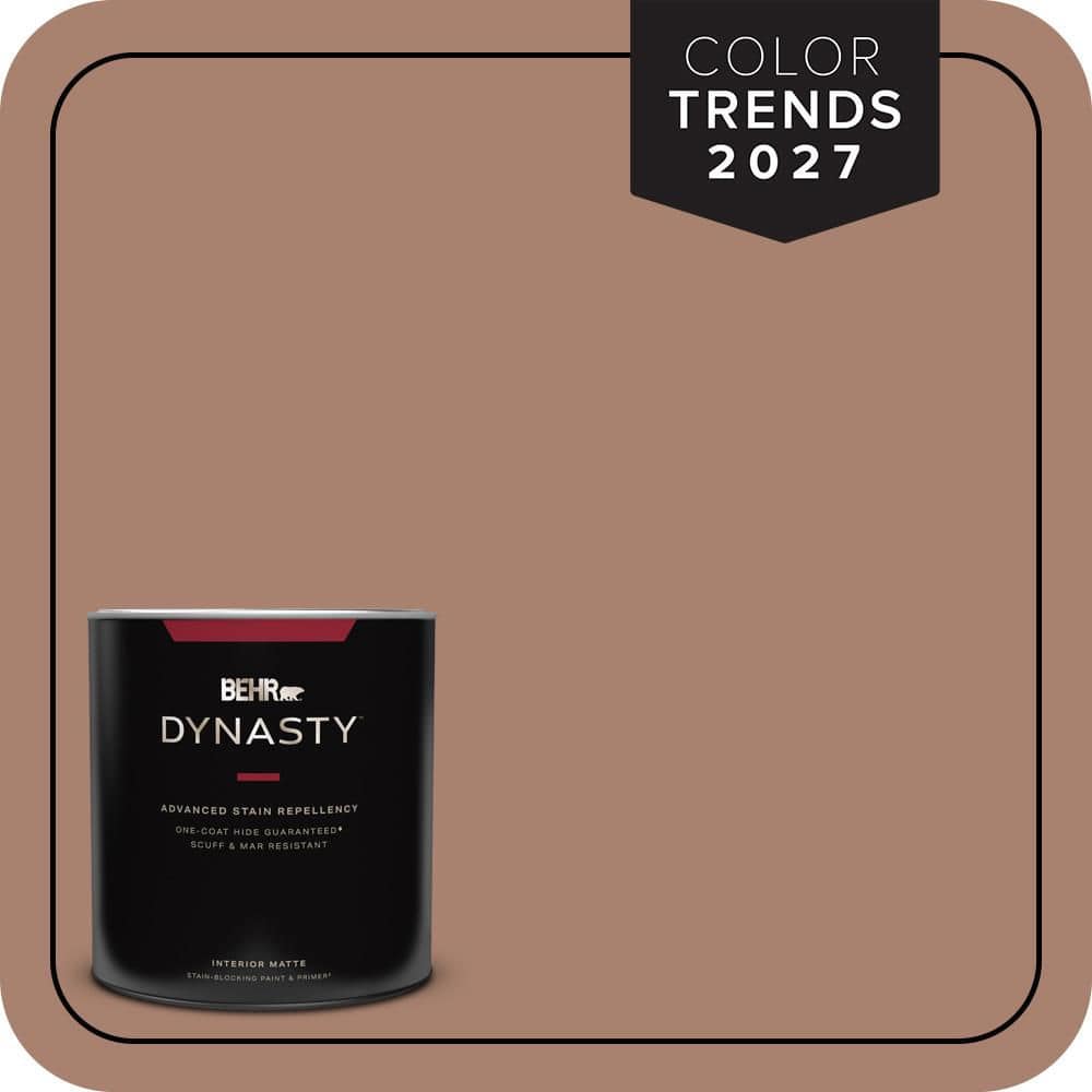 BEHR DYNASTY 1 qt. #S190-5 Cocoa Nutmeg One-Coat Hide Matte Interior Stain-Blocking Paint and Primer