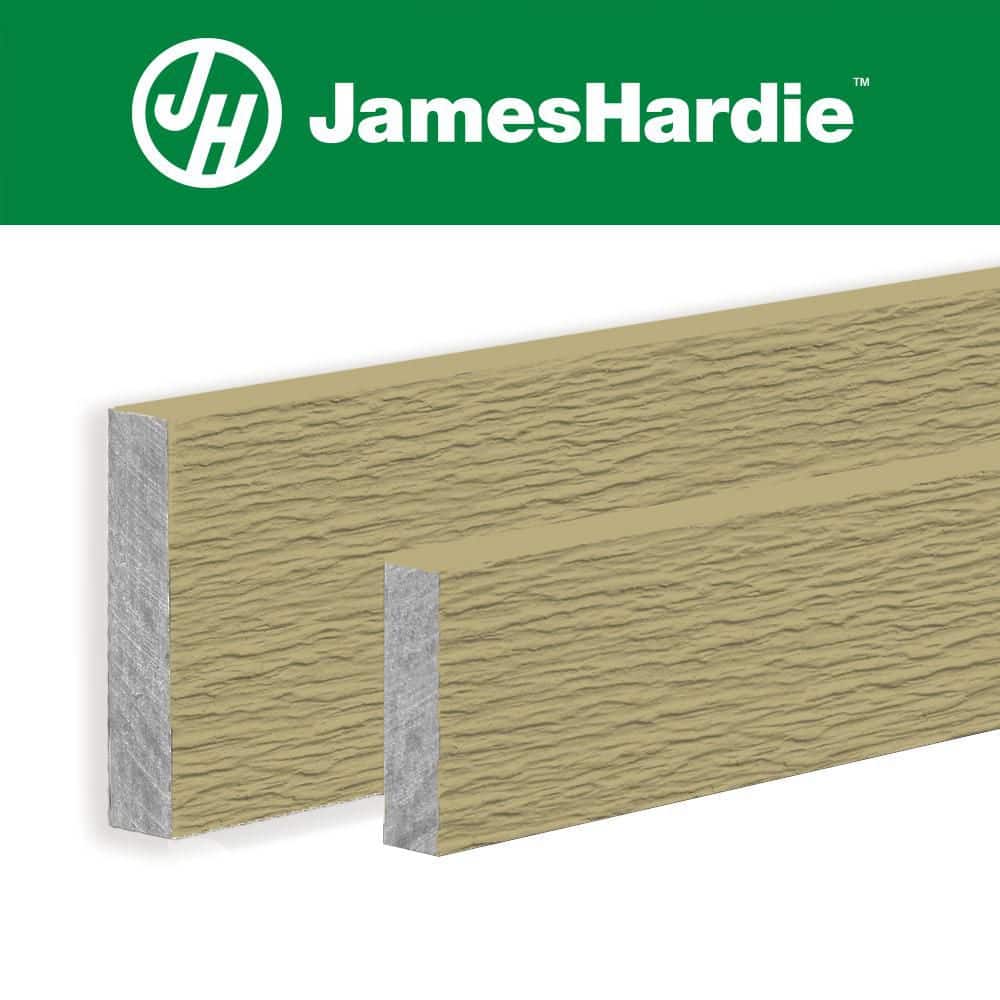 James Hardie Hardie Trim HZ10 0.75 in. x 3.5 in. x 12 ft. Primed Rustic Grain Fiber Cement Trim Board