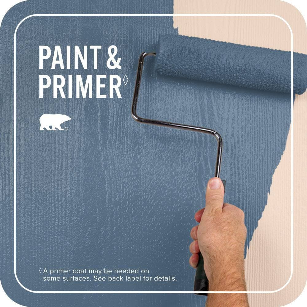 BEHR PREMIUM PLUS 5 gal. #PPU14-01 Arrowhead Lake Semi-Gloss Enamel Exterior Paint & Primer (3)