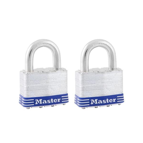 Master Lock Outdoor Padlock with Key, 2 in. Wide, 2 Pack (2)