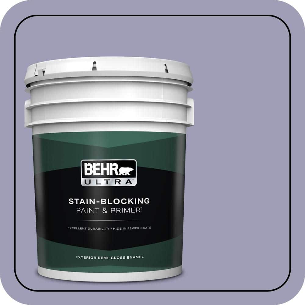 BEHR ULTRA 5 gal. #630F-4 Wild Thistle Semi-Gloss Enamel Exterior Paint & Primer
