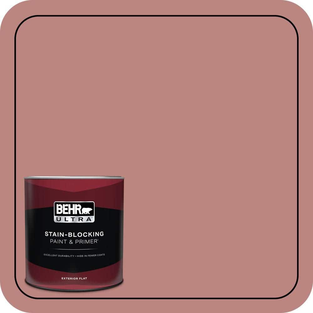 BEHR ULTRA 1 qt. #S150-4 Red Clover Flat Exterior Paint & Primer
