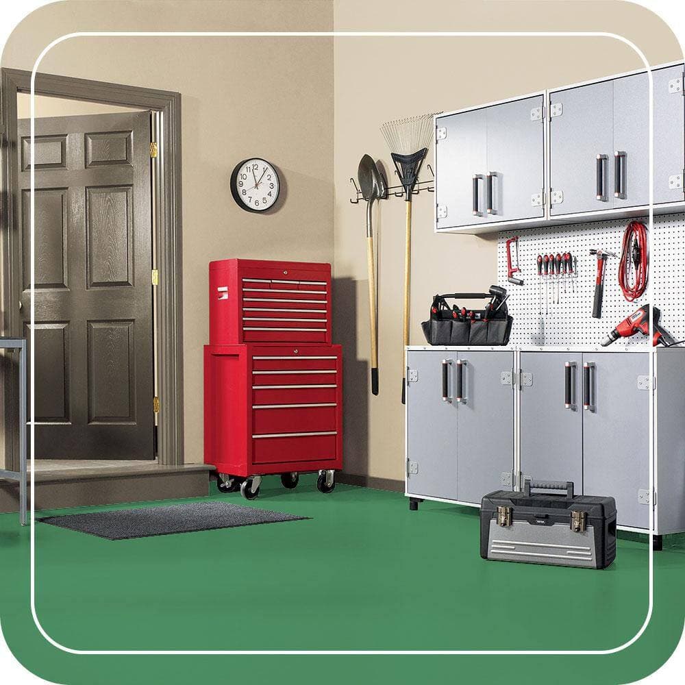 BEHR PREMIUM #P410-6 Self-Priming 1-Part Epoxy Satin Interior/Exterior Concrete and Garage Floor Paint (2)