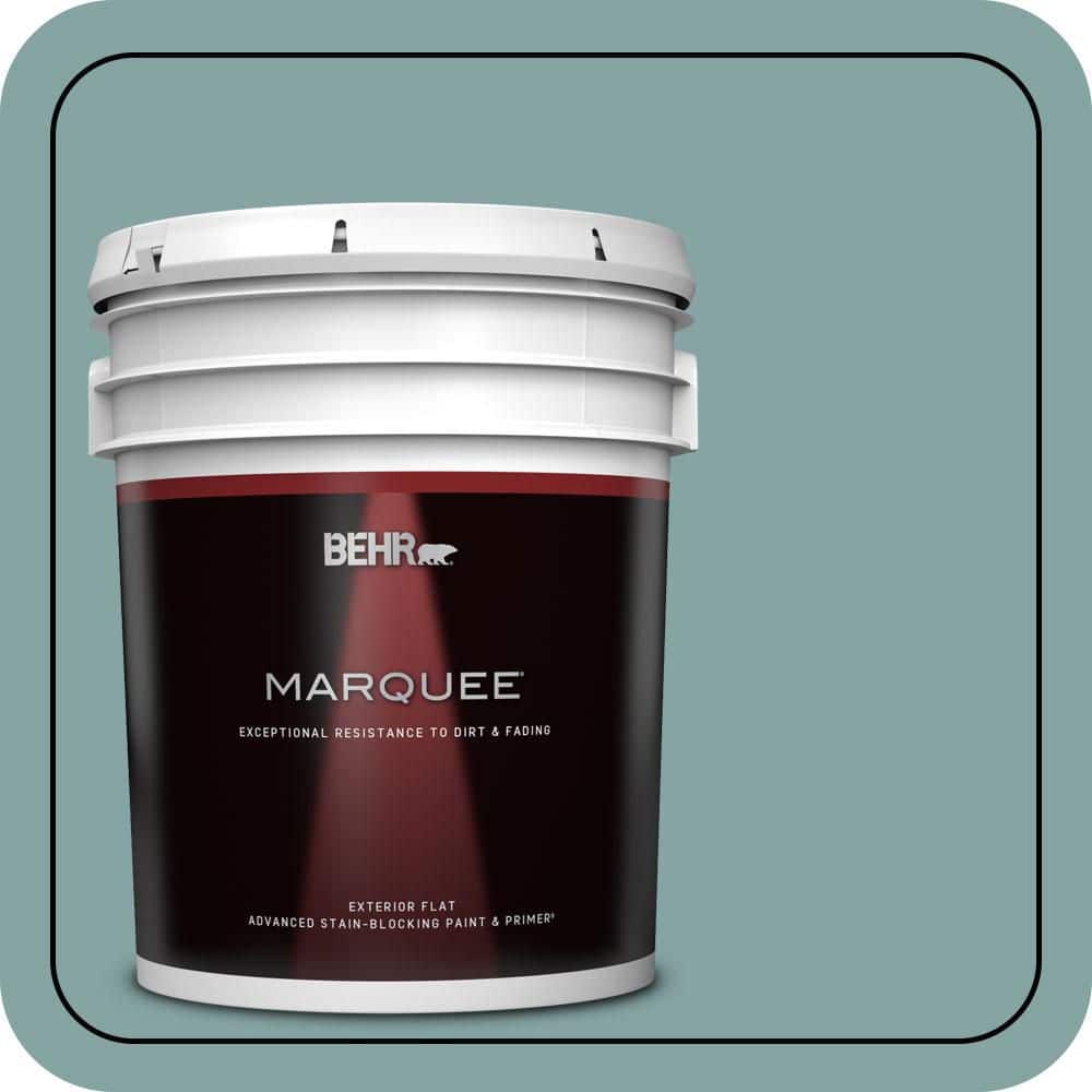 BEHR MARQUEE 5 gal. #PPU13-08 Venus Teal Flat Exterior Paint & Primer