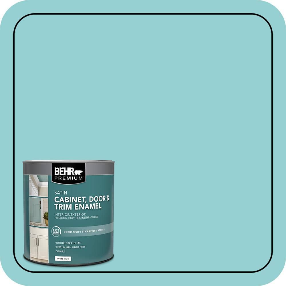 BEHR PREMIUM 1 qt. #M460-3 Big Surf Satin Enamel Interior/Exterior Cabinet, Door & Trim Paint