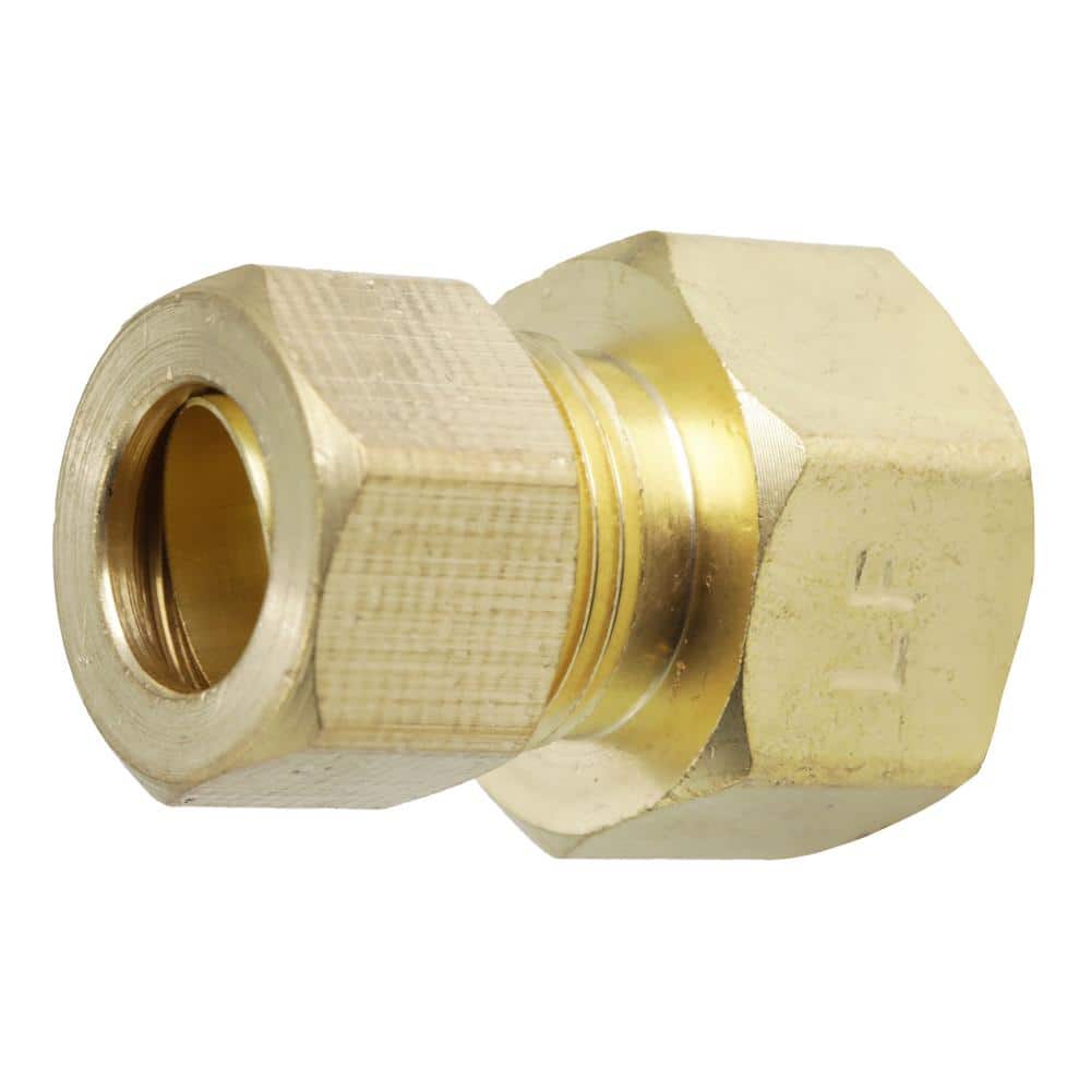 Everbilt 1/2 in. x 3/8 in. Female OD Compression Brass Reducing Coupling Fitting (1)