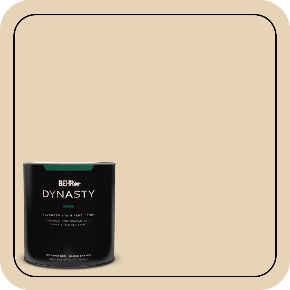 BEHR DYNASTY 1 qt. #PPU7-18 Sand Pearl Semi-Gloss Enamel Interior Stain-Blocking Paint & Primer