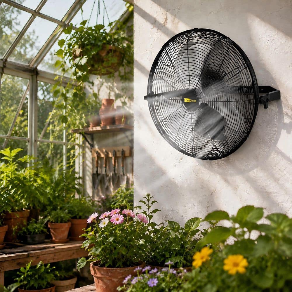 Edendirect 3-Speed 4200 CFM Industrial Wall Mount Fan in, with Pull Chain, 180° Tilt, High Velocity, Easy Installation (4)