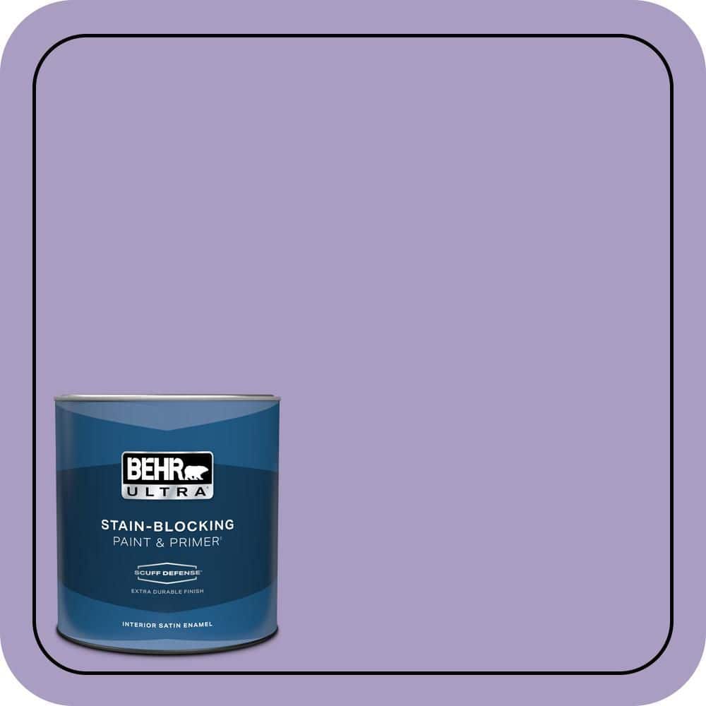 BEHR ULTRA 1 qt. #M560-4 Evening Slipper Extra Durable Satin Enamel Interior Paint & Primer