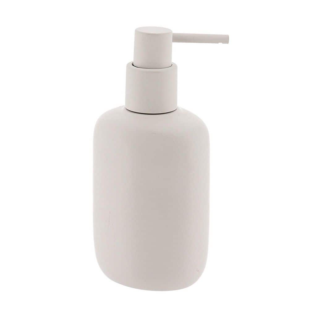 EVIDECO French Home Goods Japandi Oval Soap Dispenser 8 oz. Beige (1)