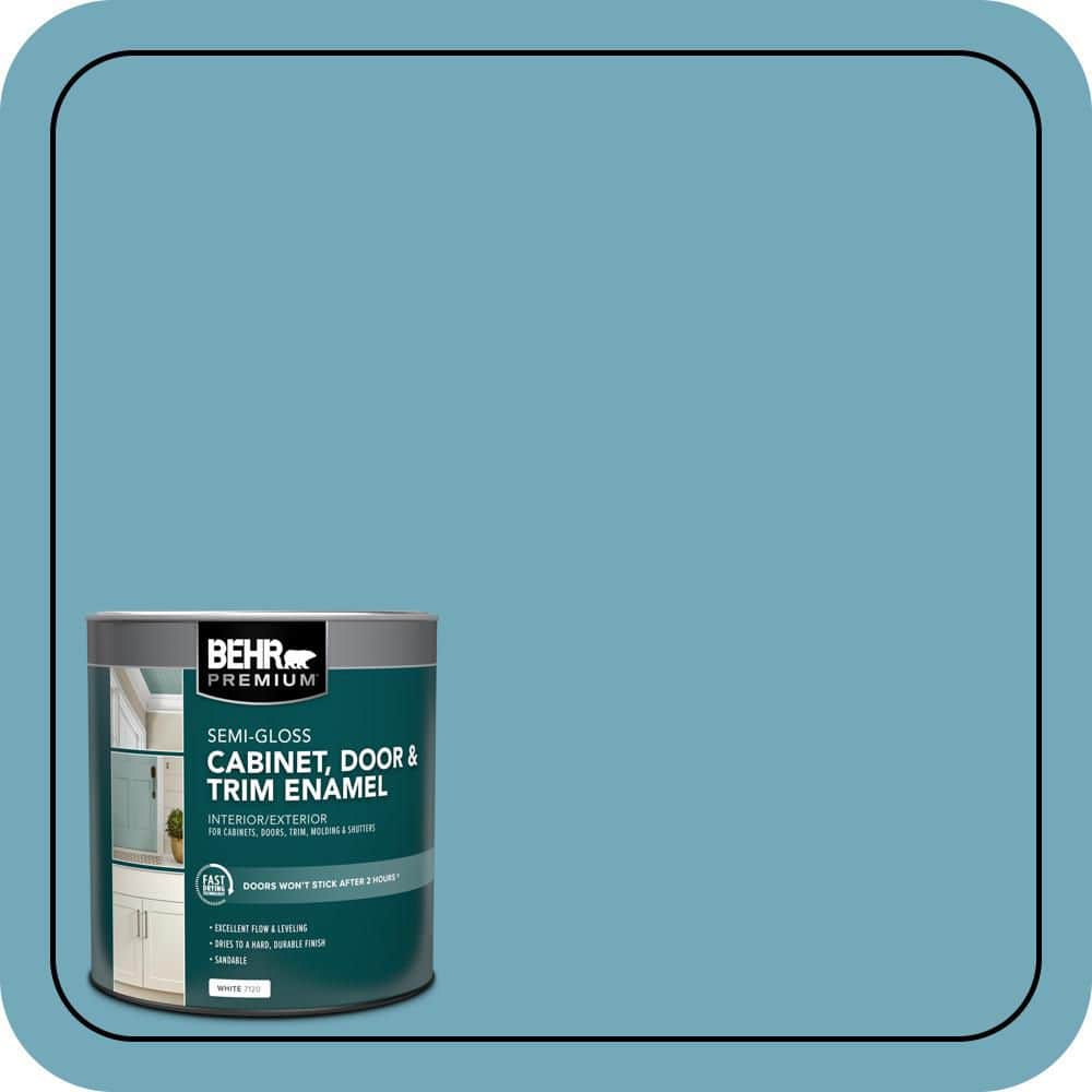 BEHR PREMIUM 1 qt. #S460-4 Snowboard Semi-Gloss Enamel Interior/Exterior Cabinet, Door & Trim Paint