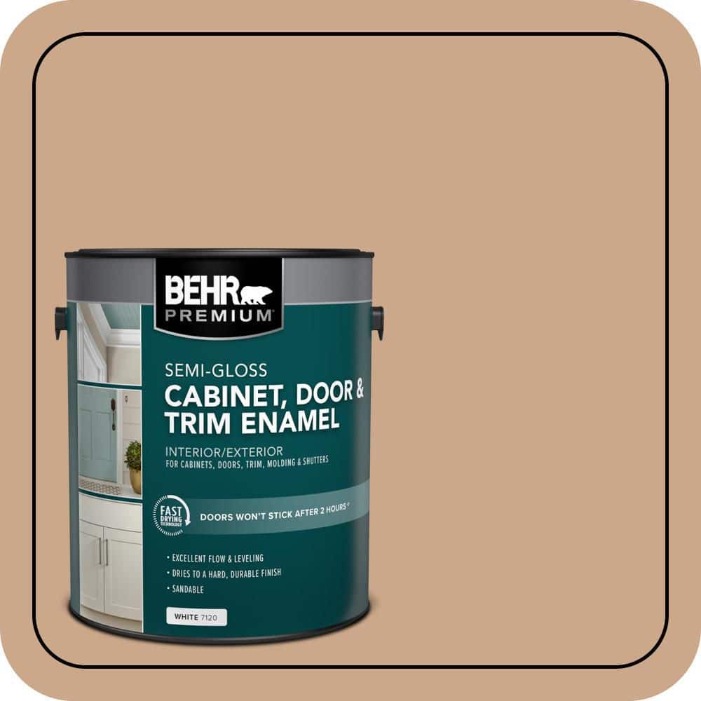 BEHR PREMIUM 1 gal. #MS-30 Husk Semi-Gloss Enamel Interior/Exterior Cabinet, Door & Trim Paint