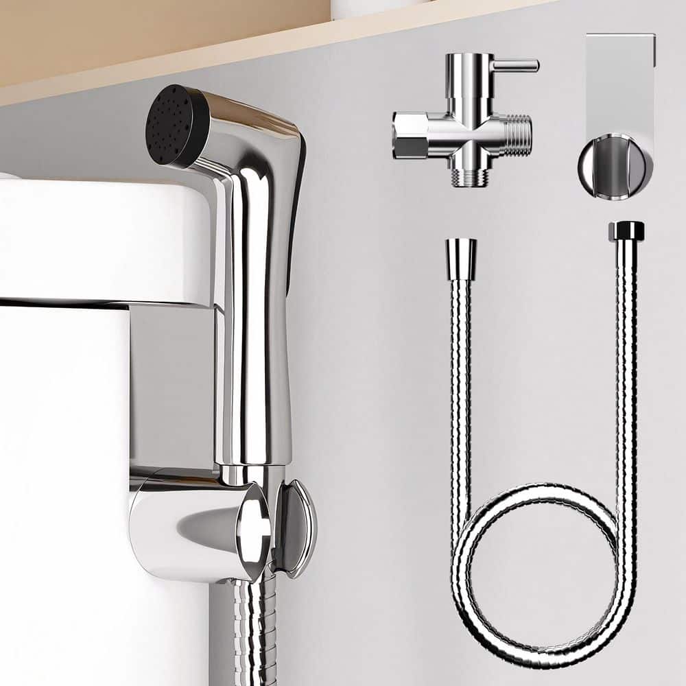 INSTER Handheld Toilet Bidet Faucet Sprayer Bidet Attachment with Metal Hose Mounting Kit Included (1)