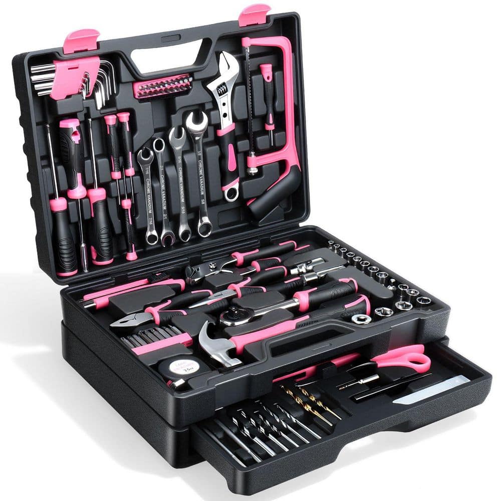 Laybus 412-Piece Premium Steel Home Repair Tool Kit, Storage Organizer with Drawers, Easy To Carry, Heat-Treated Chrome (1)