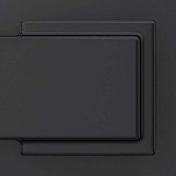 Schlage Custom Camelot Matte Black Single Cylinder Door Handleset with Hobson Glass Door Knob and Kinsler Trim (3)
