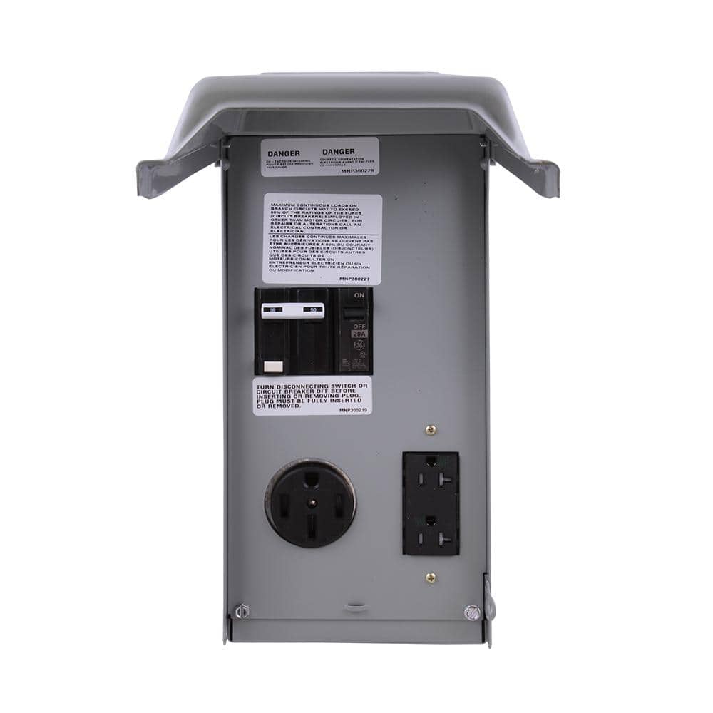 Midwest Electric Products 70 Amp 3-Space 3-Circuit Temporary Power Outlet with 50 Amp GFCI (U055C033P)