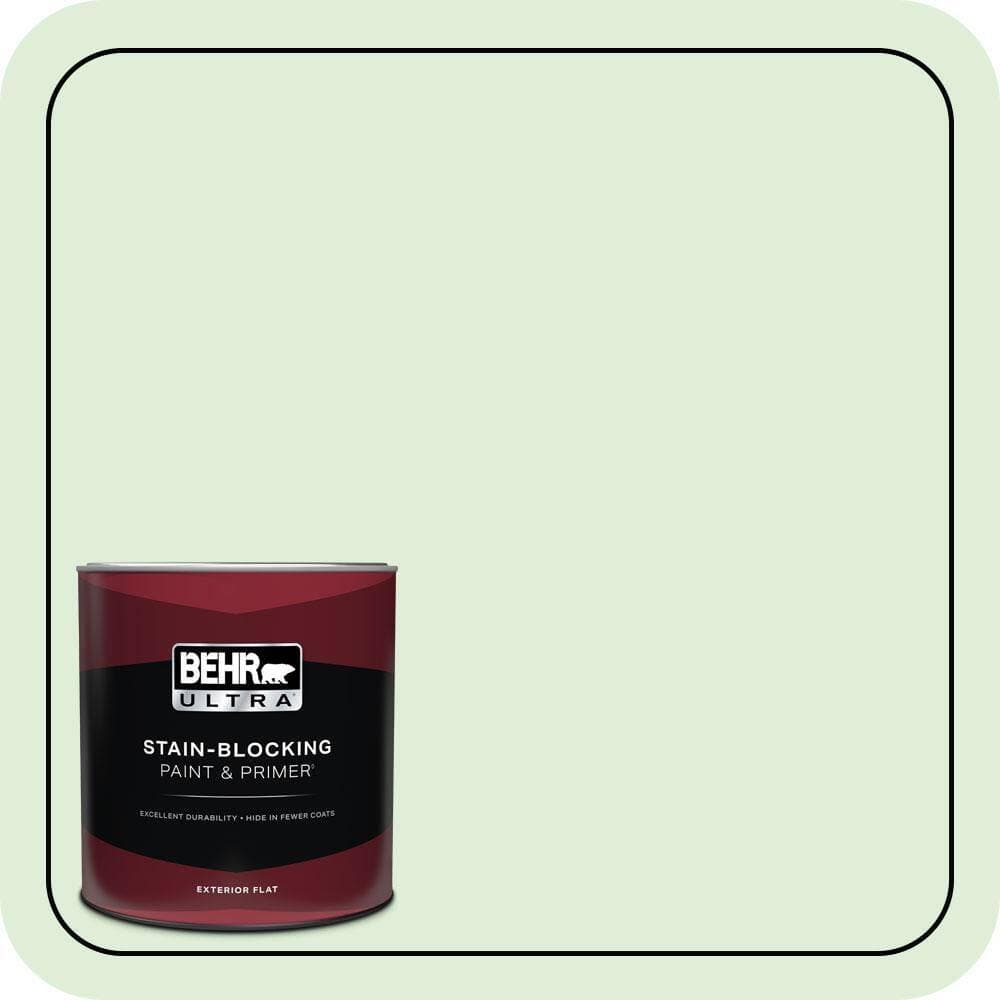 BEHR ULTRA 1 qt. #440C-2 Cucumber Crush Flat Exterior Paint & Primer