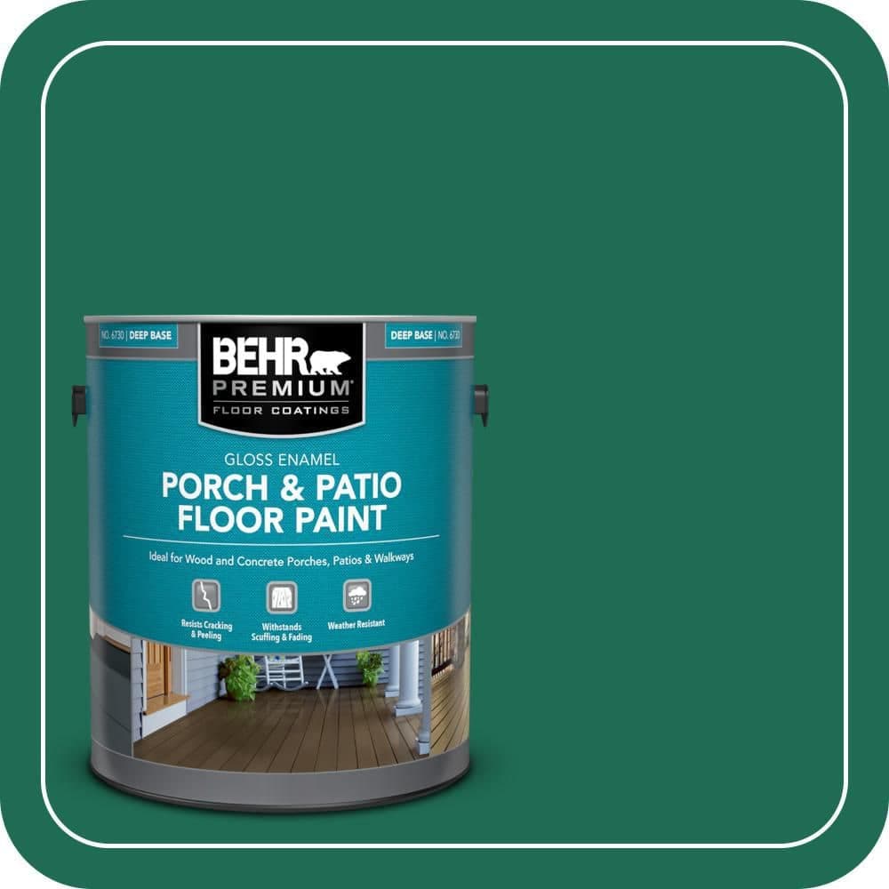 BEHR PREMIUM 1 gal. #P430-7 Sparkling Emerald Gloss Enamel Interior/Exterior Porch and Patio Floor Paint