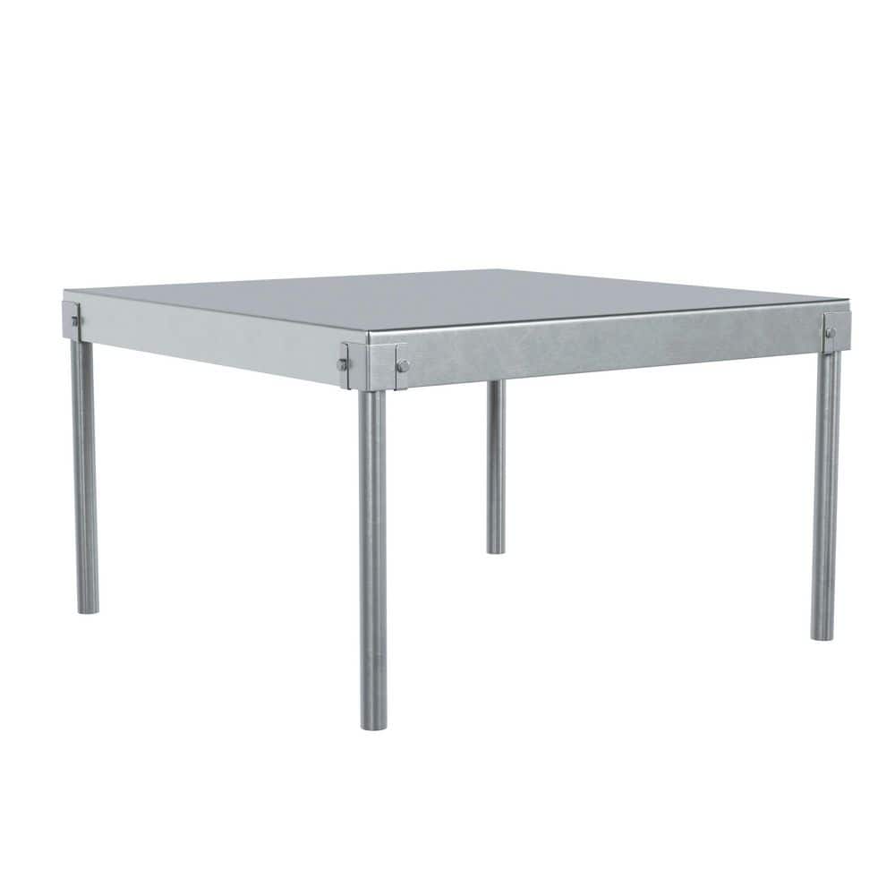 JONES STEPHENS 30 in. Galvanized Water Heater Stand, Square