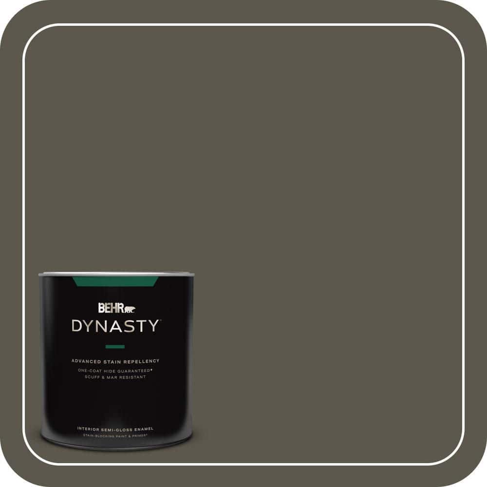 BEHR DYNASTY 1 qt. #MQ6-24 Windgate Hill One-Coat Hide Semi-Gloss Enamel Interior Stain-Blocking Paint and Primer
