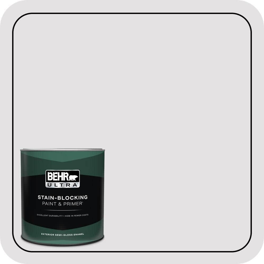 BEHR ULTRA 1 qt. #PR-W02 Early Crocus Semi-Gloss Enamel Exterior Paint & Primer