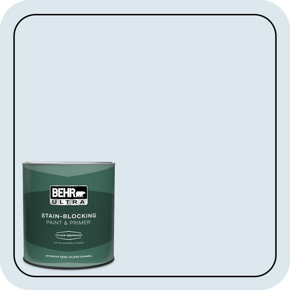 BEHR ULTRA 1 qt. #570A-2 Geyser Extra Durable Semi-Gloss Enamel Interior Paint & Primer