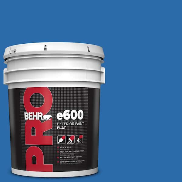 BEHR PRO 5 gal. #MQ4-24 Electric Blue Flat Exterior Paint (2)