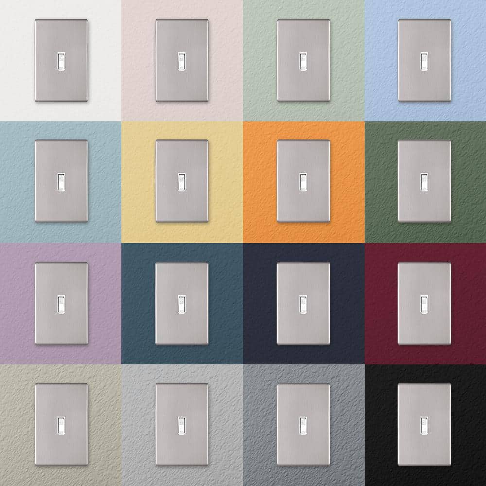 AMERELLE Kentley Screwless 1-Gang Coaxial Steel Wall Plate - Brushed Nickel (3)
