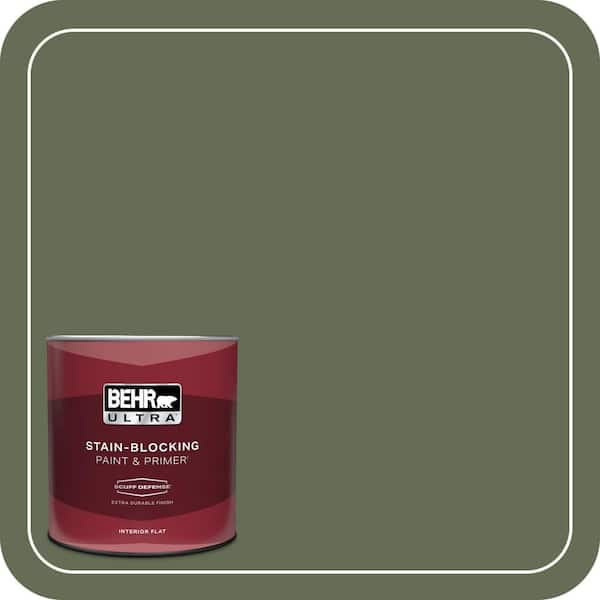 BEHR PREMIUM PLUS #ECC-38-3 Sea Fern Enamel Interior/Exterior Paint & Primer Color Sample (2)