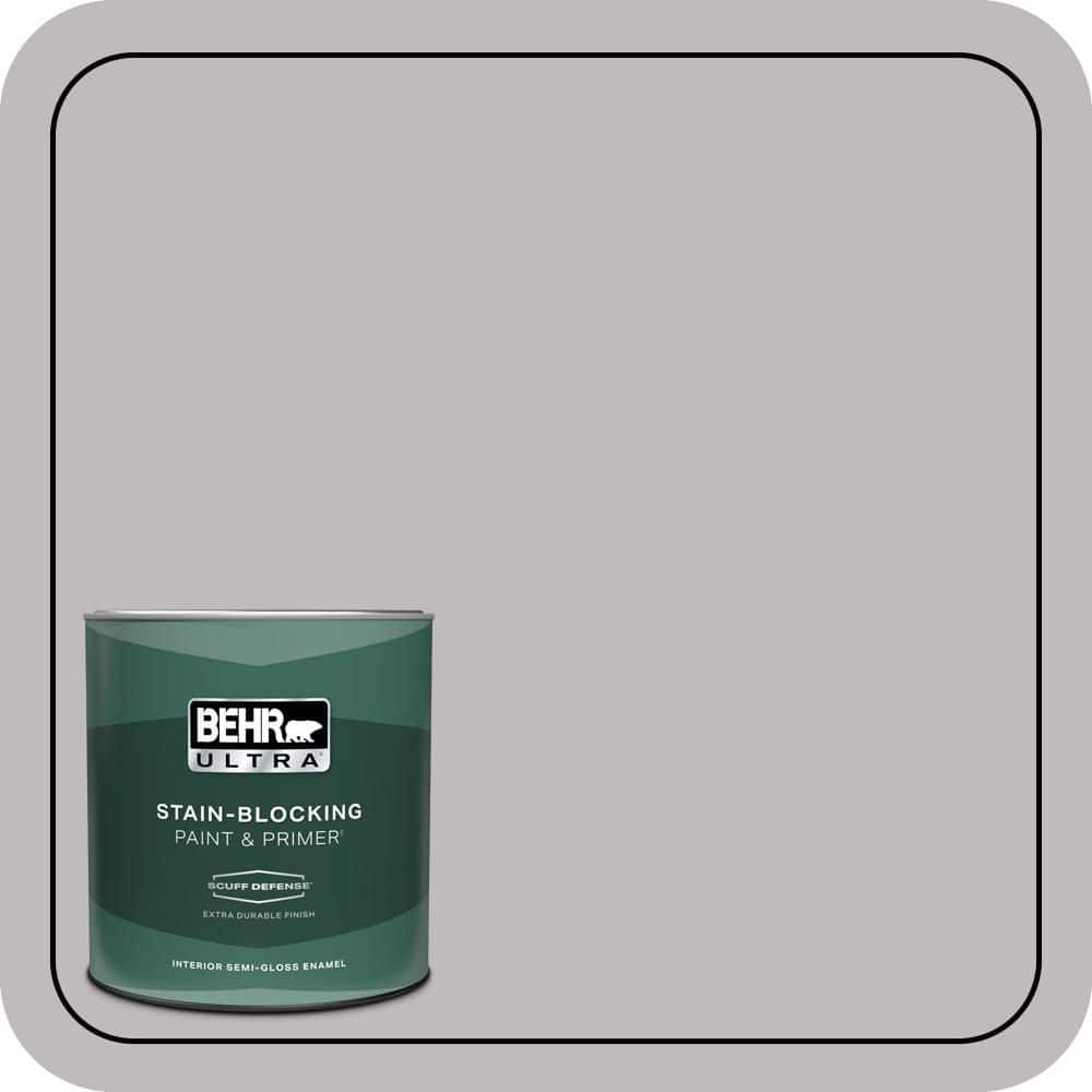 BEHR ULTRA 1 qt. #PPU16-11 Grape Creme Extra Durable Semi-Gloss Enamel Interior Paint & Primer