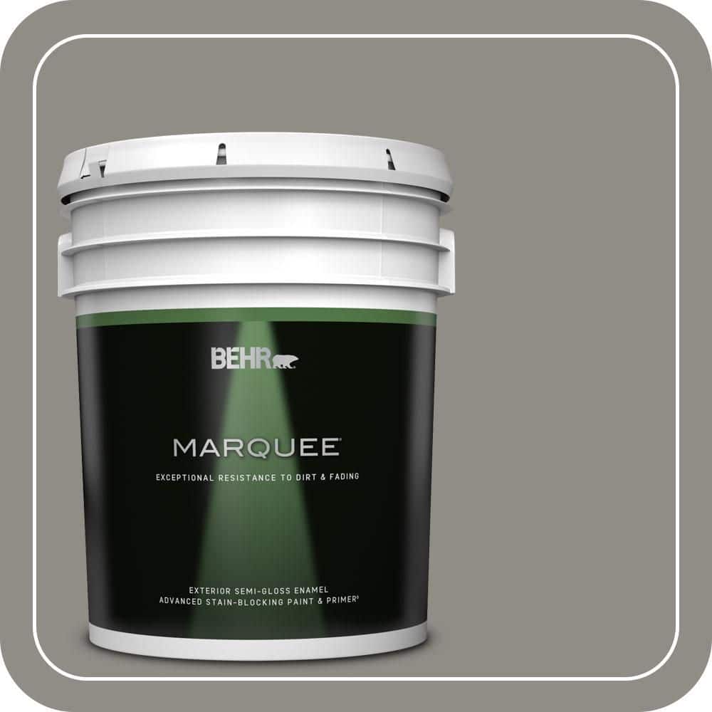 BEHR MARQUEE 5 gal. #PPU24-08 Parador Stone Semi-Gloss Enamel Exterior Paint & Primer