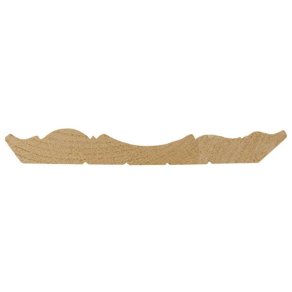 Ekena Millwork 4 in. x 94-1/2 in. x 5-1/2 in. Unfinished Maple Bedford Carved Wood Crown Moulding (3)