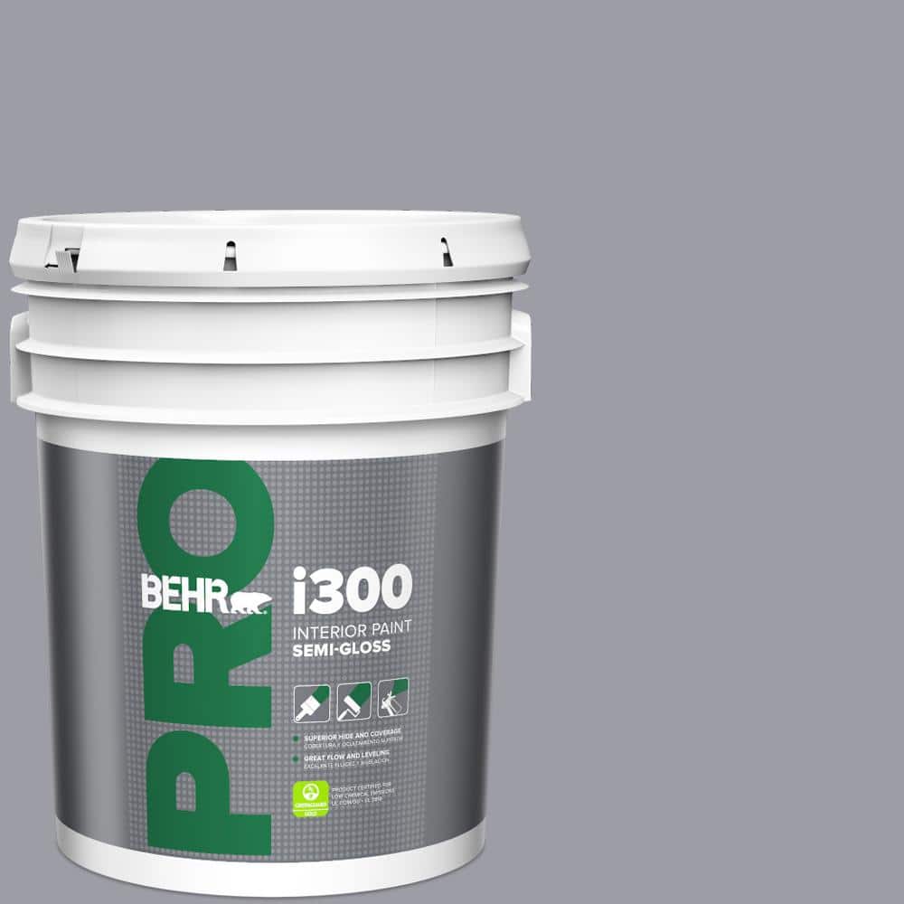 BEHR PRO 5 gal. #BNC-09 Heather Gray Semi-Gloss Interior Paint