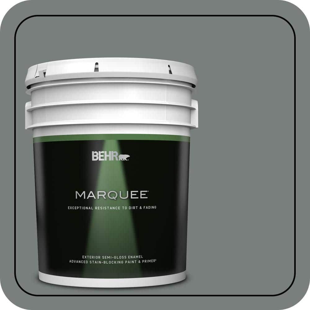 BEHR MARQUEE 5 gal. #PPU25-18 Shutter Gray Semi-Gloss Enamel Exterior Paint & Primer (1)