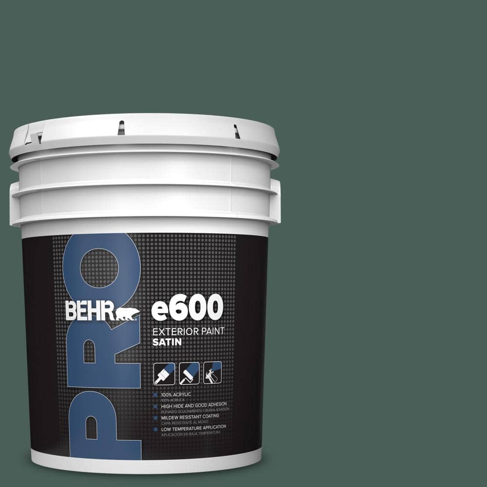BEHR PRO 5 gal. #ICC-86 New Hunter Satin Exterior Paint