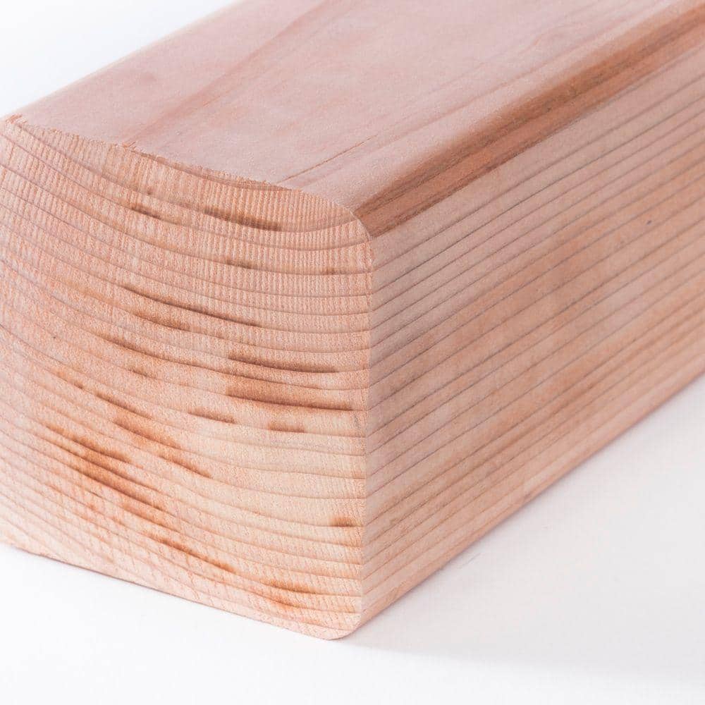 Mendocino Forest Products 3-3/8 in. x 3-3/8 in. x 10 ft. Construction Heart S4S Green Redwood (2)