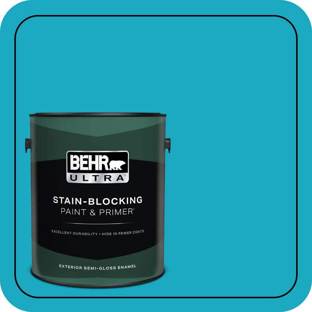 BEHR ULTRA 1 gal. #P480-5 High Dive Semi-Gloss Enamel Exterior Paint & Primer