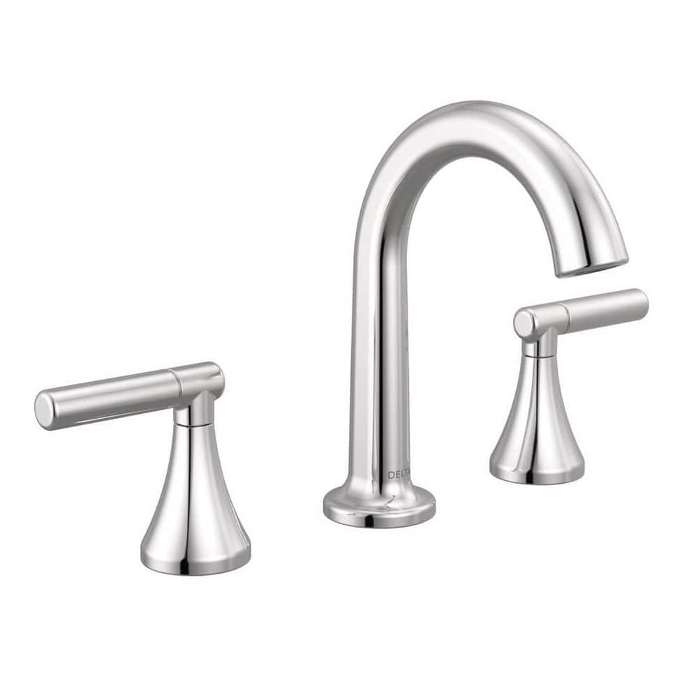 Delta Foundations Design Series Modern 8 in. Widespread Double Handle Bathroom Sink Faucet in Chrome