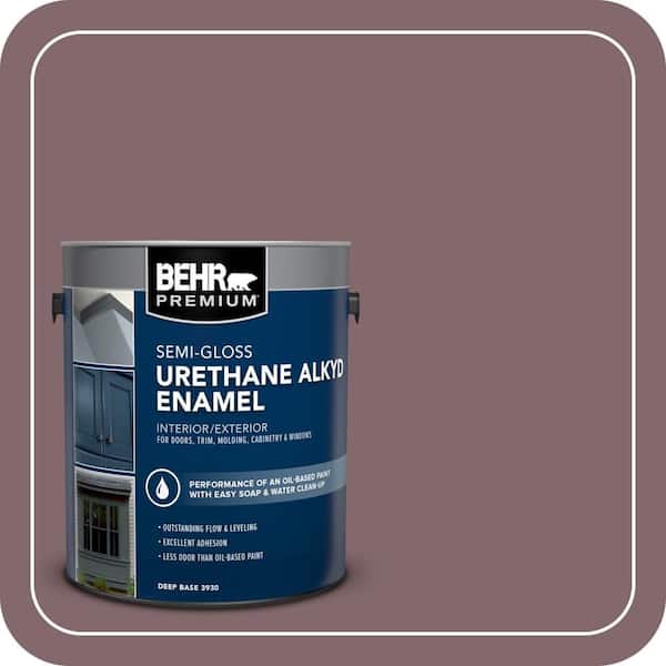 BEHR PREMIUM 1 gal. #N120-6 Raisin in the Sun Urethane Alkyd Semi-Gloss Enamel Interior/Exterior Paint (2)