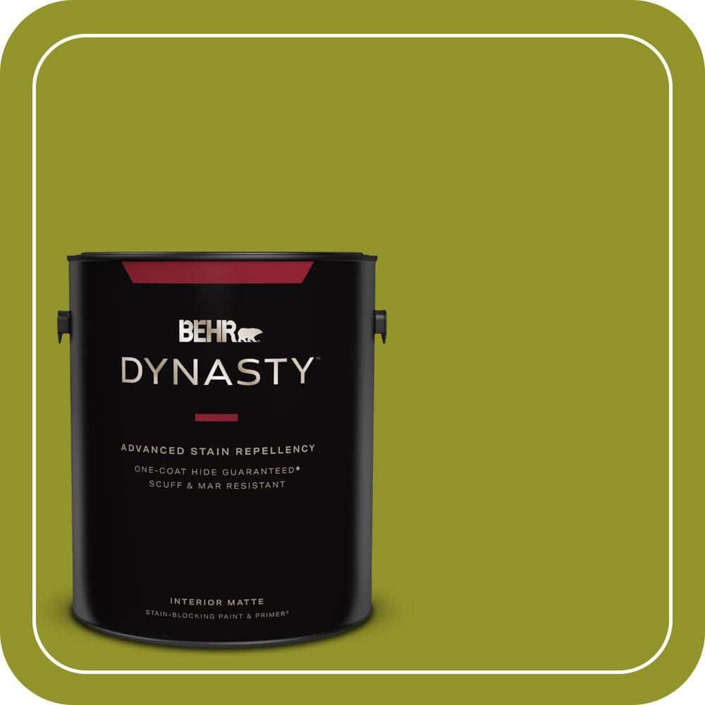 BEHR DYNASTY 1 gal. #P350-7 Lazy Lizard Matte Interior Stain-Blocking Paint & Primer