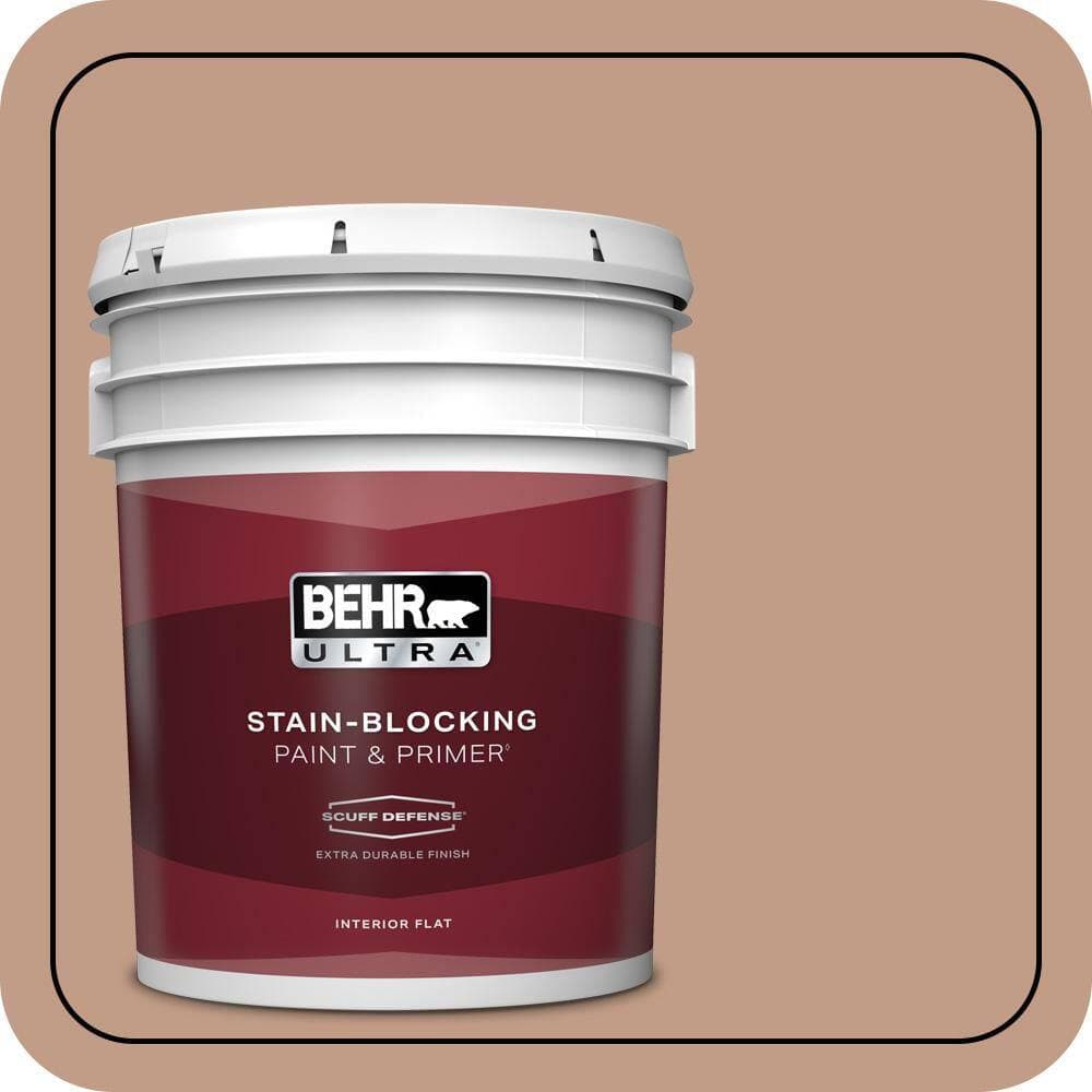 BEHR ULTRA 5 gal. #S200-4 Chestnut Bisque Extra Durable Flat Interior Paint & Primer
