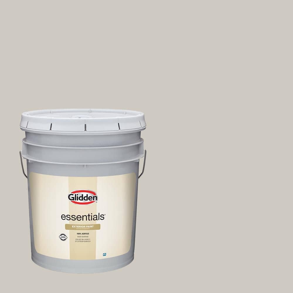 Glidden Essentials 5 gal. Swirling Smoke PPG1007-2 Semi-Gloss Exterior Paint