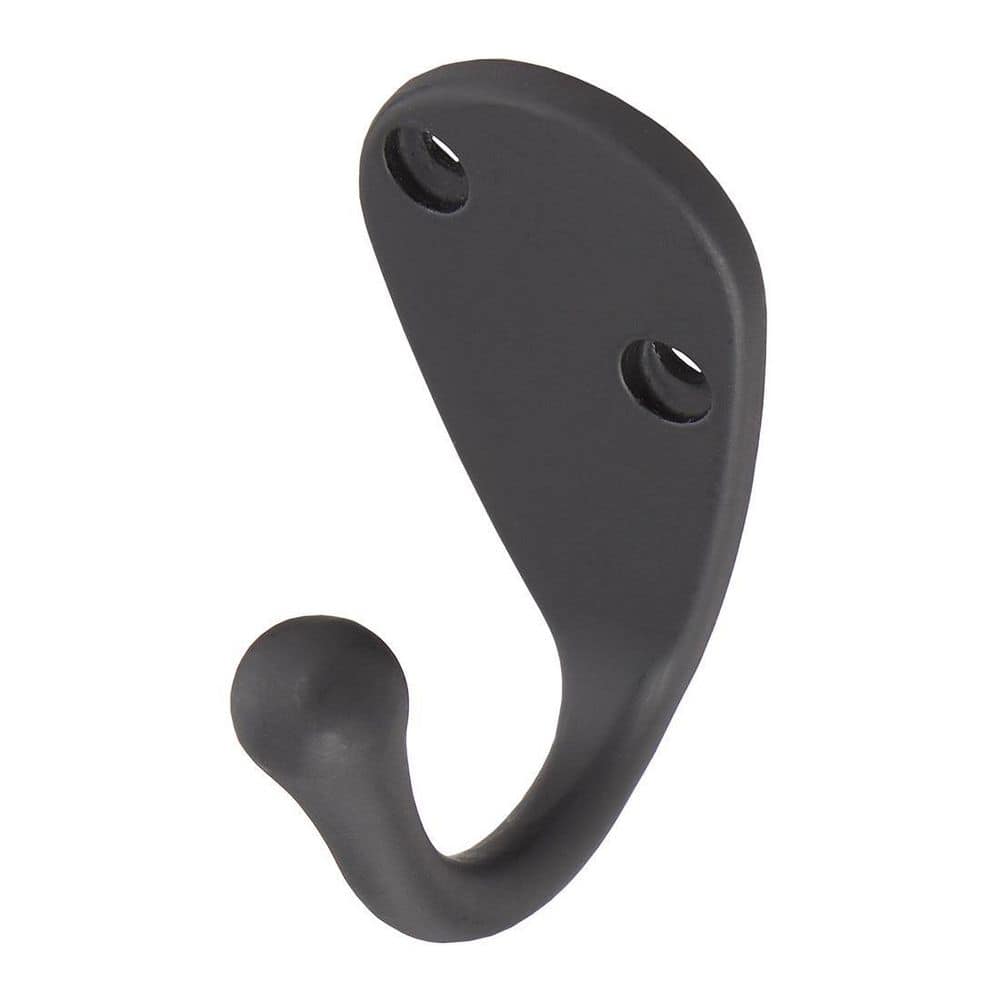 Everbilt J-Hook Robe/Towel Hook Single Hook in Matte Black (4)