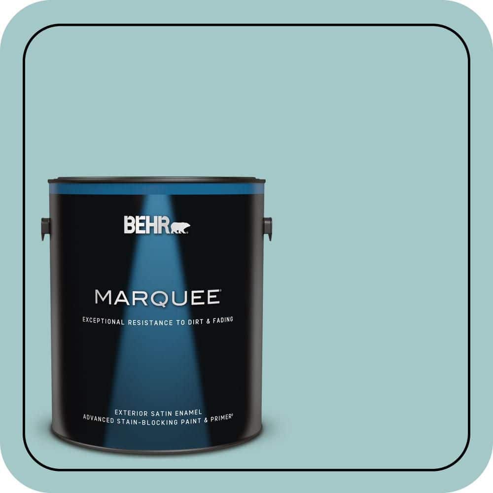 BEHR MARQUEE 1 gal. #PPU13-10 Ocean Boulevard Satin Enamel Exterior Paint & Primer
